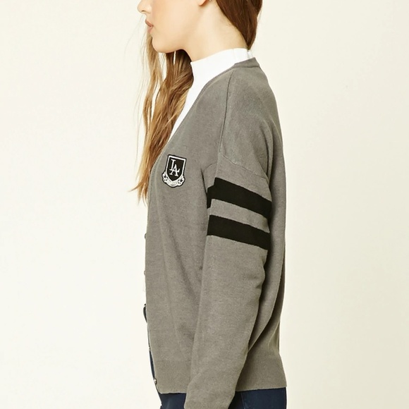 FOREVER 21 Patch Graphic Cardigan Sweater Top - Picture 5 of 5